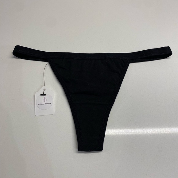 Black Thong Panties Underwear Set of 3 Size Small Medium NWT - Picture 4 of 9